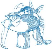 Kiss embroidery design