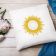 square pillow with sun free embroidery design decorative
