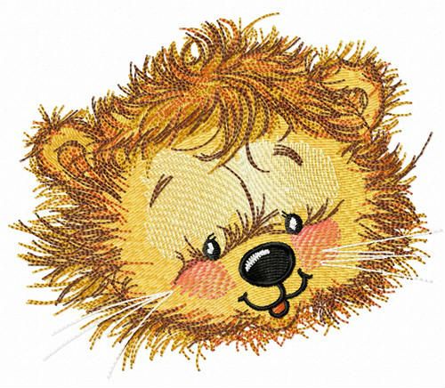 Adorable lion cub machine embroidery design