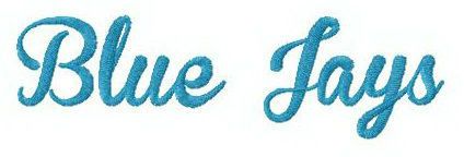 Blue Jays wordmark logo machine embroidery design