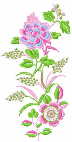 Spring Rose machine embroidery design
