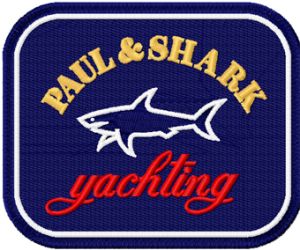 Paul & Shark logo embroidery design