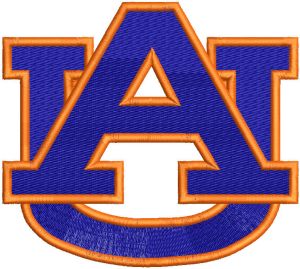 Auburn University Athletic Logo embroidery design