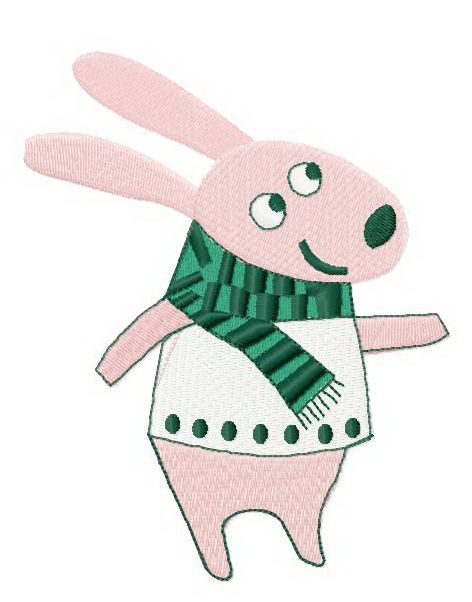 Bunny machine embroidery design