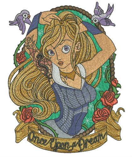 Once upon a dream machine embroidery design