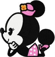 Minnie mini embroidery design