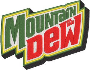 Mountain Dew logo 2024 embroidery design