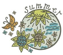 Summer 4 embroidery design