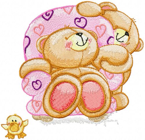 Forever Friends with we relax machine embroidery design