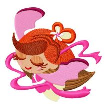 Sleeping girl 2 embroidery design