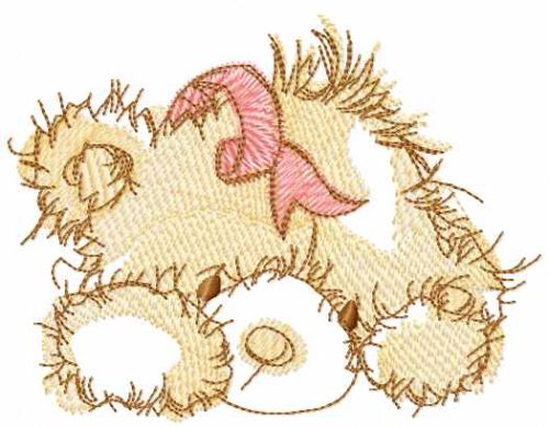 Teddy is waiting for Christmas free machine embroidery design