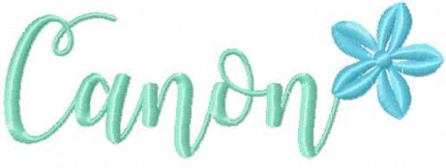 Canon name free embroidery design