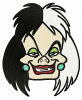 Cruella de Vil embroidery design