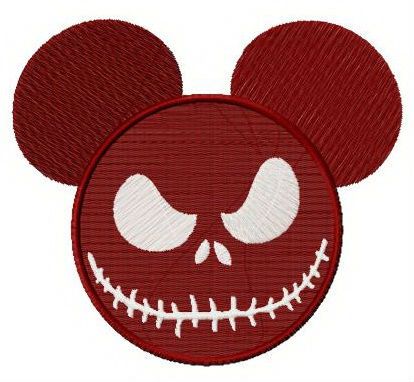 Spooky Mickey machine embroidery design