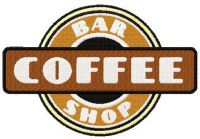 Bar coffee shop embroidery design
