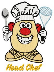Head chef embroidery design