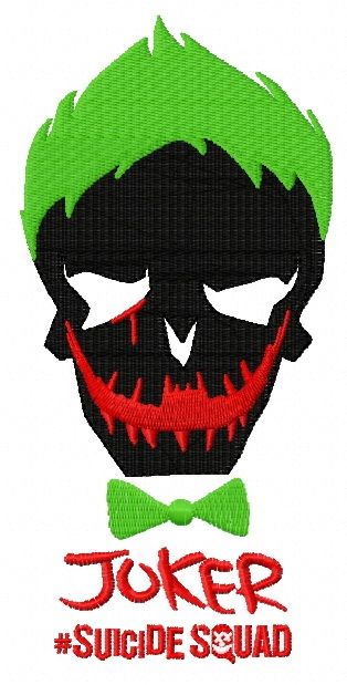 Suicide Squad Joker machine embroidery design