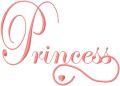 Princess wordmark embroidery design