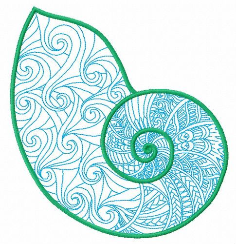 Sea shell 8 machine embroidery design
