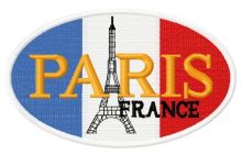 Paris France embroidery design