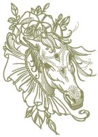 Coquette horse 2 embroidery design