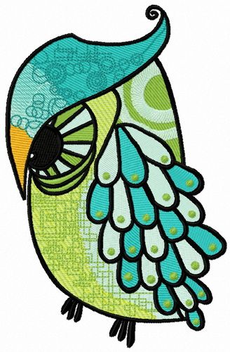 Grouchy owl 2 machine embroidery design