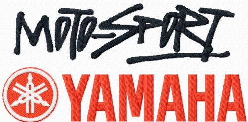 Motosport Yamaha logo machine embroidery design