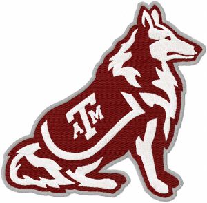 Texas A&M Aggies Mascot Logo embroidery design