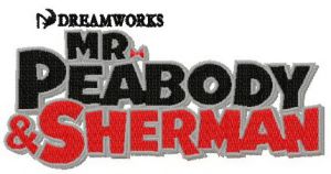 Mr. Peabody and Sherman logo embroidery design