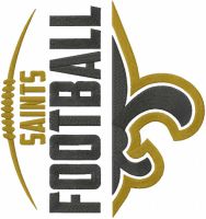 Saints football embroidery design
