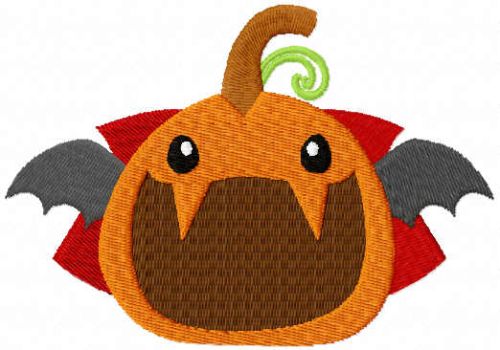 Pumpkin dracula free embroidery design