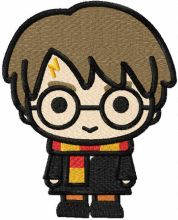 Chibi Harry Potter embroidery design