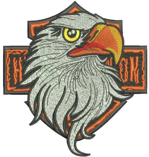 Harley Davidson Eagle logo embroidery design 12