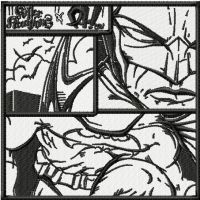 Batman comics page embroidery design