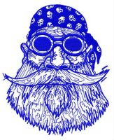 Old biker 2 embroidery design