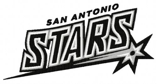 San Antonio Stars logo machine embroidery design