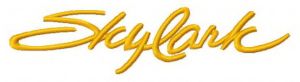 Skylark logo 2 embroidery design