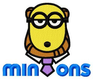 Minion the philosopher 2 embroidery design