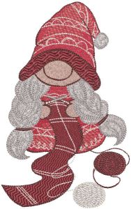 Knitting dwarf embroidery design