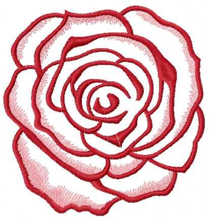 Red rose free embroidery design 19