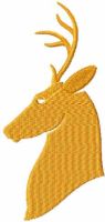 Deer head free machine embroidery design