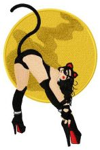 Catgirl embroidery design