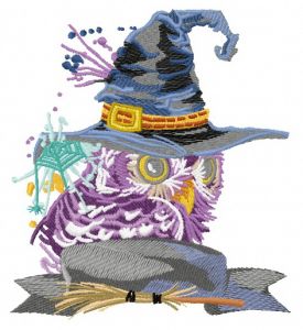 Halloween owl embroidery design