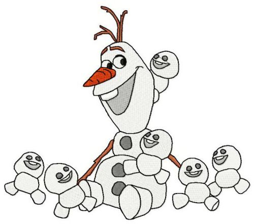 Olaf's family machine embroidery design