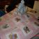 Girlish blanket embroidered with toys designs