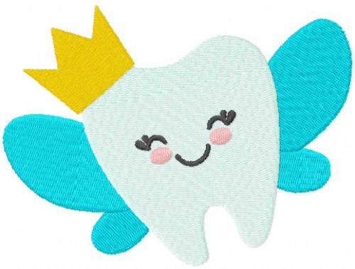 Tooth fairy princess free embroidery design