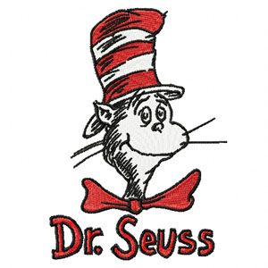 Dr. Seuss Cat in the Hat machine embroidery design