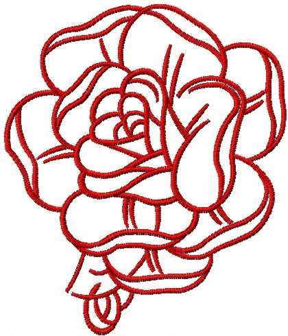 red rose free embroidery design 13
