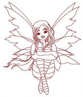 Sad fairy 4 embroidery design