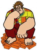 Sad Ralph embroidery design